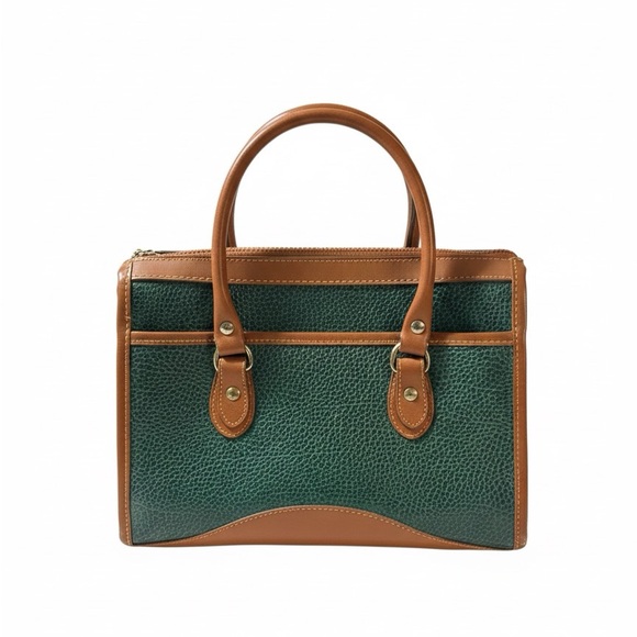 Dooney & Bourke Green and Tan Shoulder Bag - Picture 2 of 9